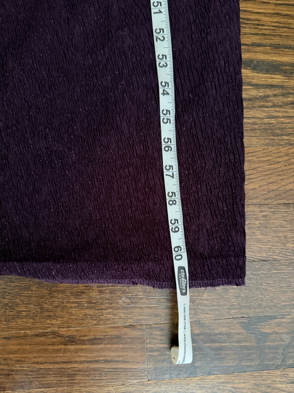 Oleg Cassini Deep Purple Lace-Texture Maxi Dress with Brooch Accent - Picture 8 of 8